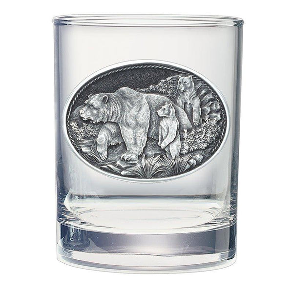 Grizzly Bear Double Old Fashioned Glass