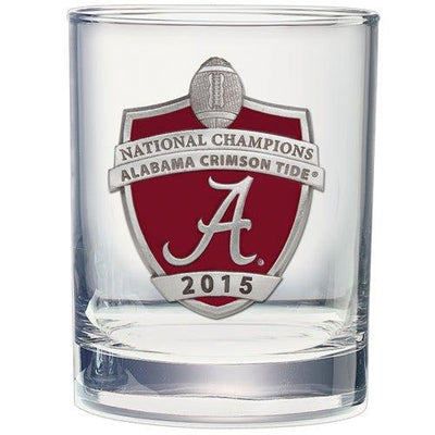 University of Alabama Crimson Tide National Champions 2015 Clear Glass