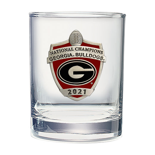 2021 Georgia Football Championship Double Old Fashioned Glass
