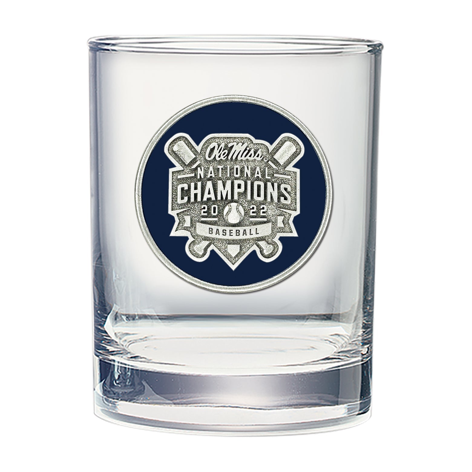 Ole Miss Baseball National Champions 2022 Double Old Fashioned Glass