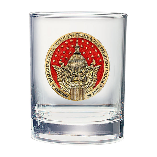 Trump & Vance  Inauguration 2025 Double Old Fashioned Glass 24K Gold Plated Limited Edition