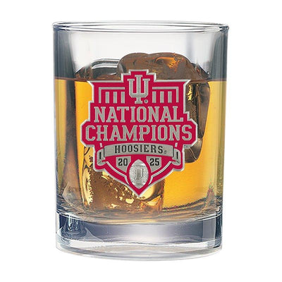 2025-26 Indiana National Champ  Double Old Fashioned Glass
