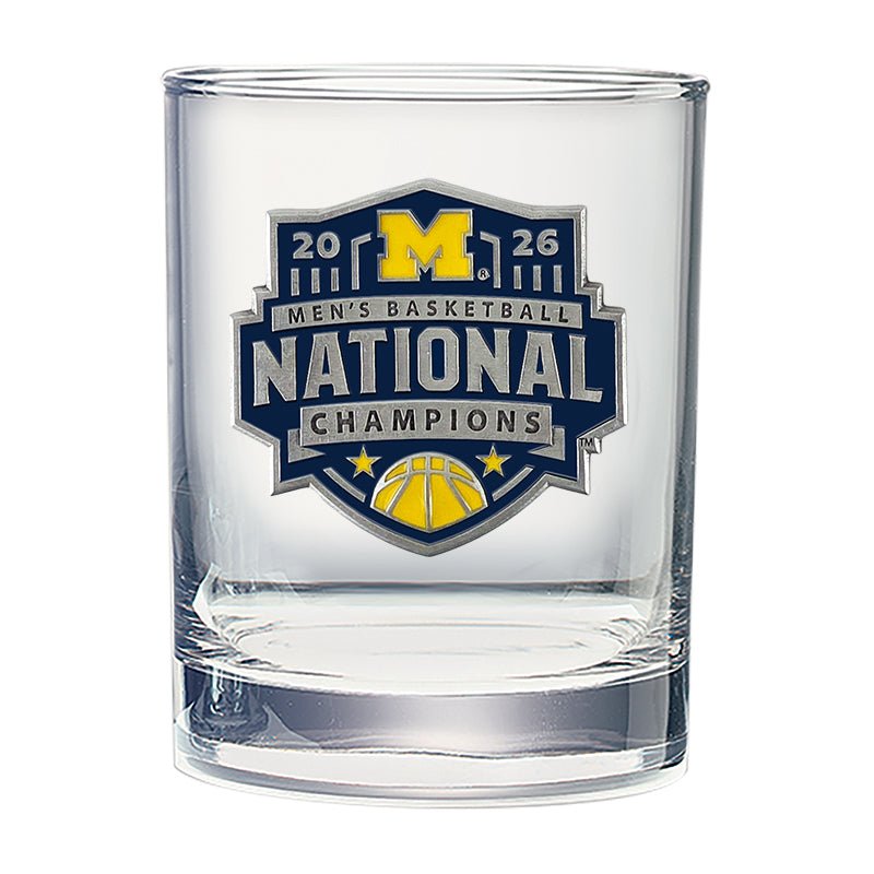 2026 Michigan Basketball Championship Double Old Fashioned Glass, 13.5 oz