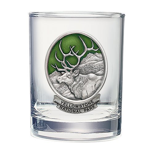 Elk Yellowstone National Park Double Old Fashioned Glass