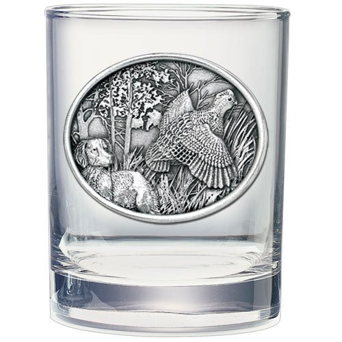 Bobwhite Quail Double Old Fashioned Glass
