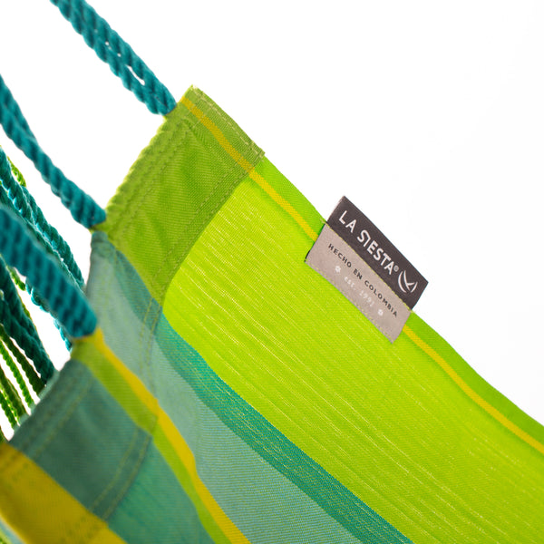Fiji Outdoor Lime – Weather-Resistant Comfort Size Hammock Chair with Galvanized Steel Stand