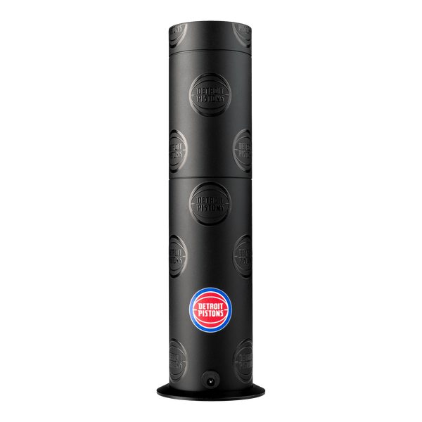 Black cylindrical product with Detroit Victory logo on a white background