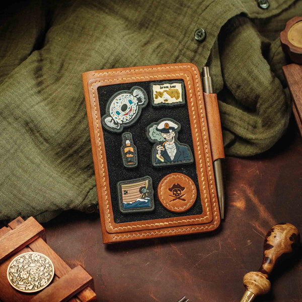 Passport Travel Wallet - Quartermaster v2 | Leather Velcro Organizer | Field Notes Holder Pirate Goods