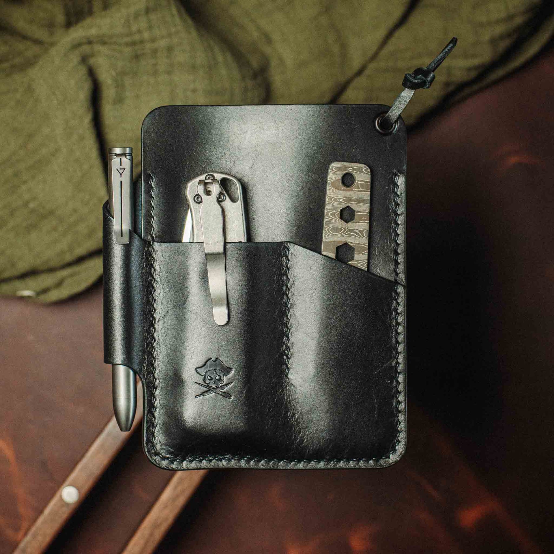 Large Pocket Organizer - First Mate Fatty | Leather Pocket Carrier | Multi-tool Pirate Goods