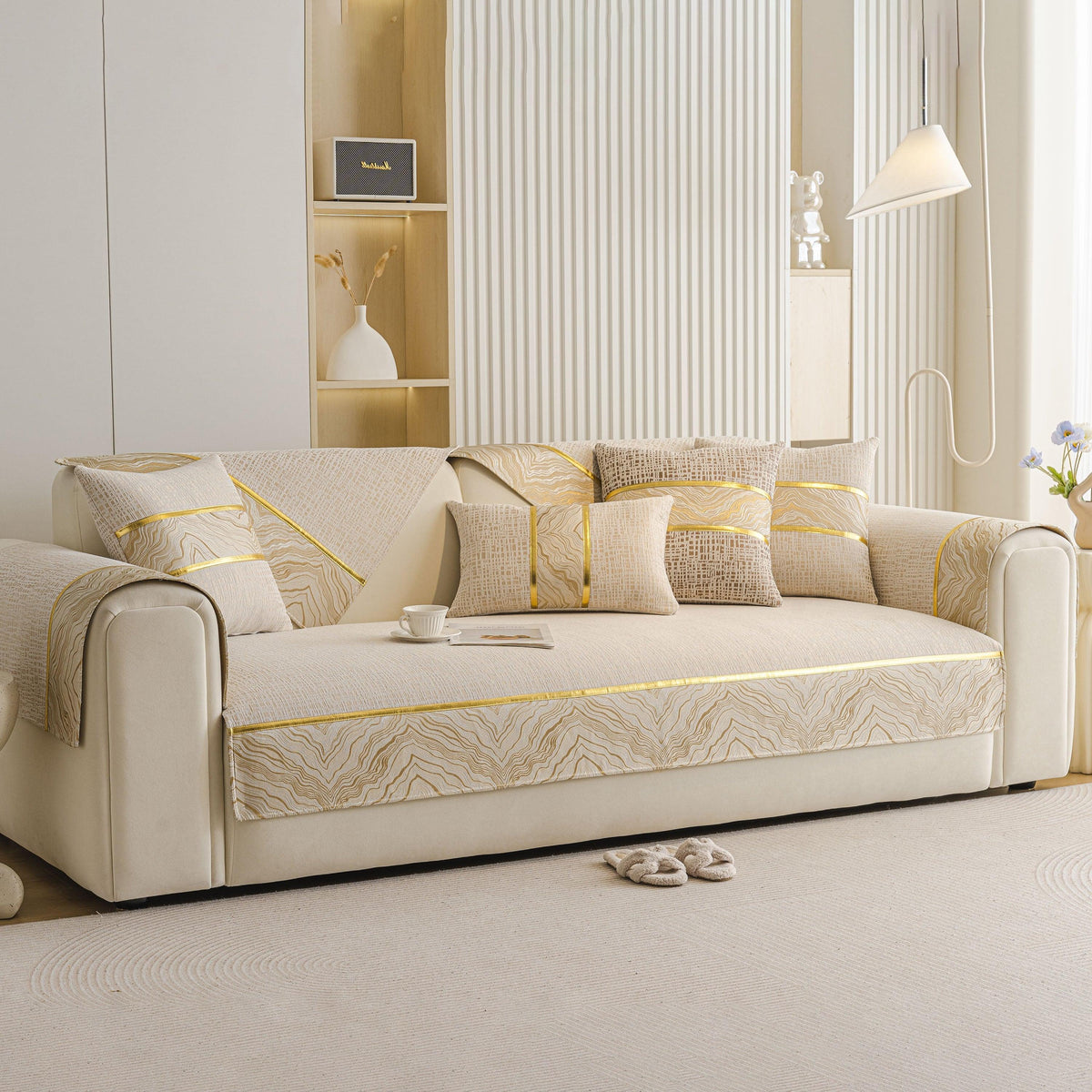 Modern Non-Slip Couch Slipcover, Soft, Durable & Washable Furniture Protector