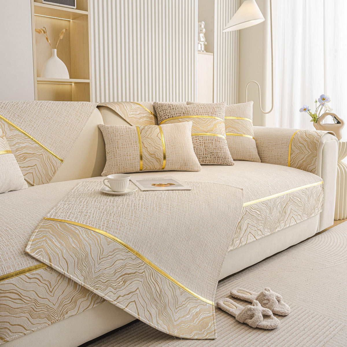Modern Non-Slip Couch Slipcover, Soft, Durable & Washable Furniture Protector