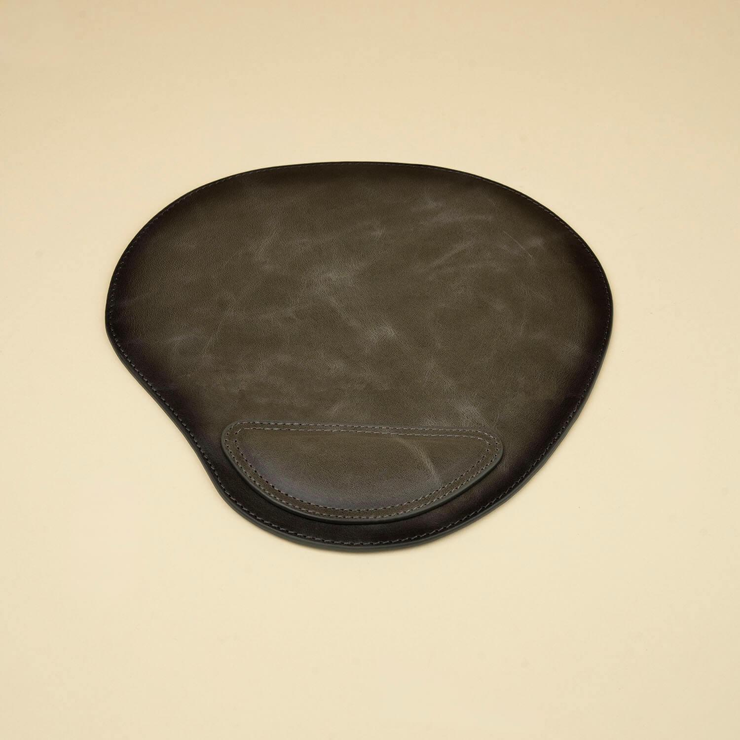 Ergonomic Leather Mouse Pad with Wrist Support - Green - Portland