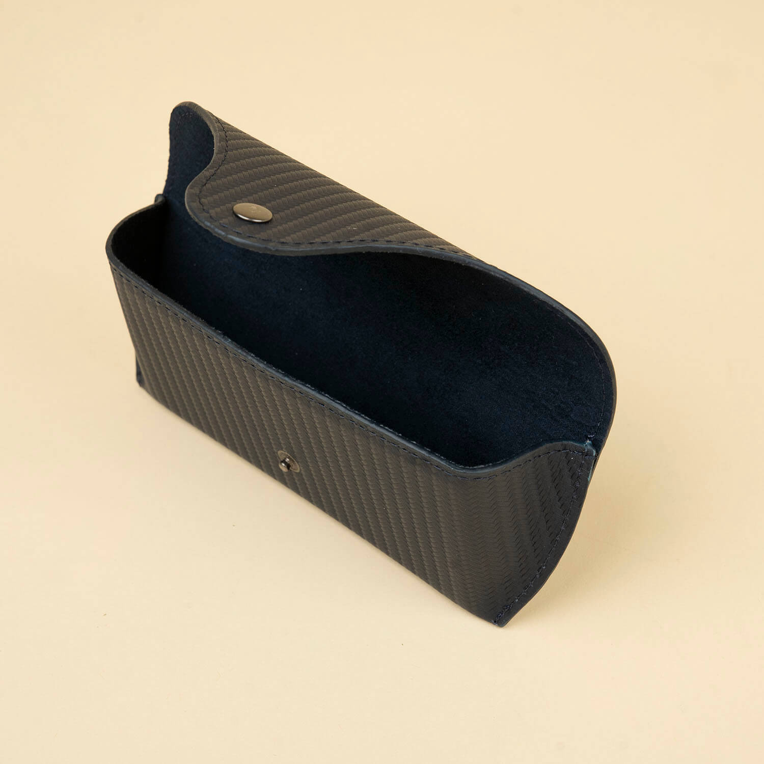 Premium Leather Eyewear Case - Black - Cambridge