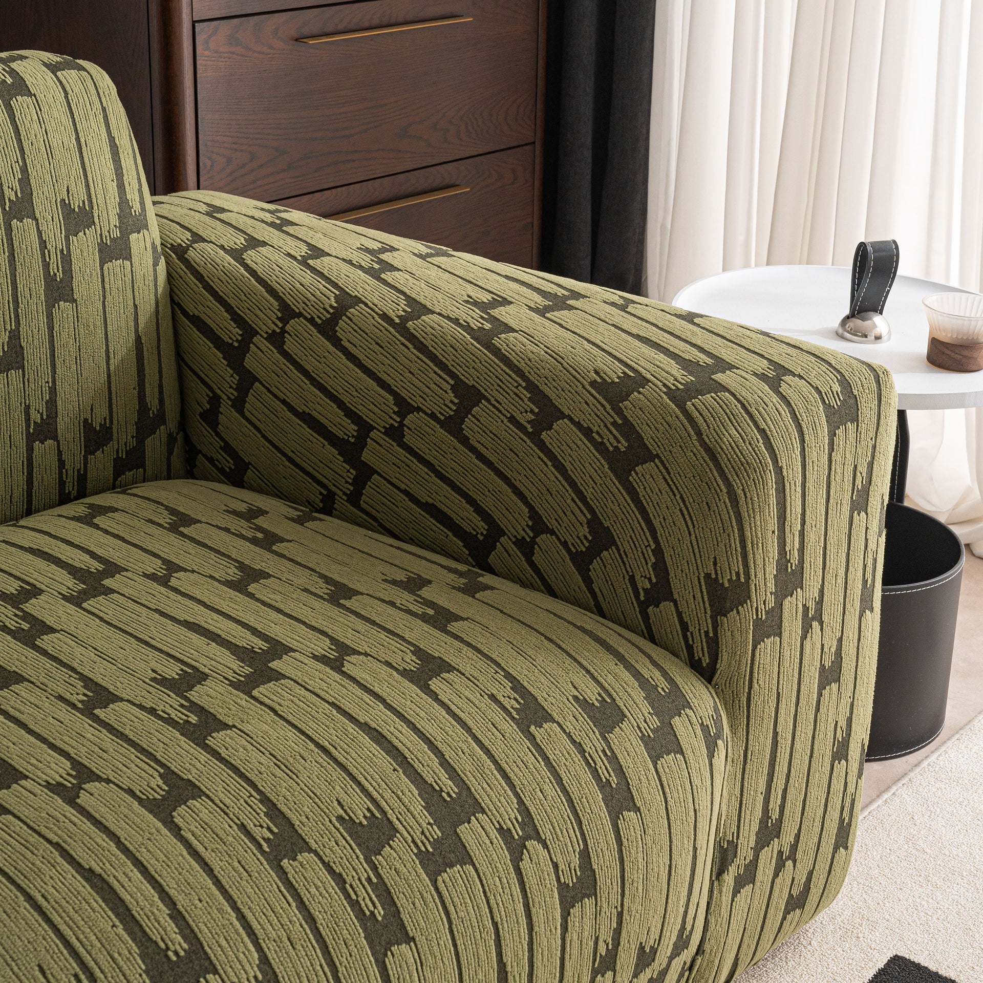 Plush Fleece Stretch Sofa Cover, Super Soft Textured Geometric Couch Slipcover