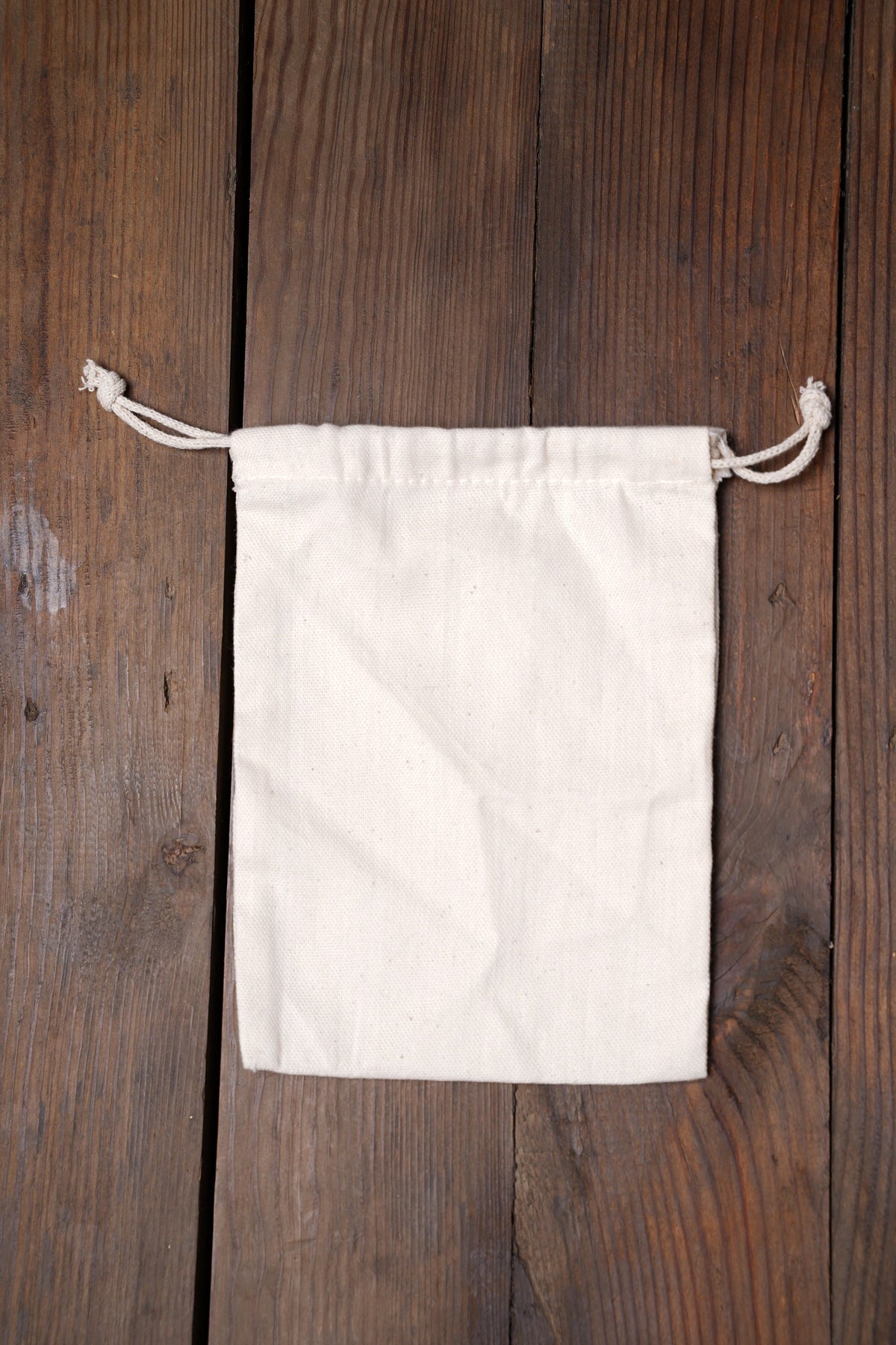 4x6 Inches Reusable Eco-Friendly Double Drawstring Cotton CANVAS Bags Natural Color