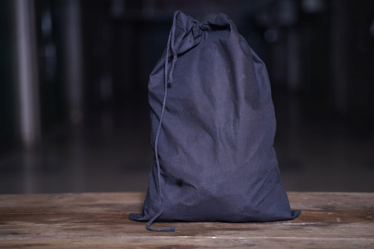 8x12 Inches Reusable Eco-Friendly Cotton Single Drawstring Bags Black Color