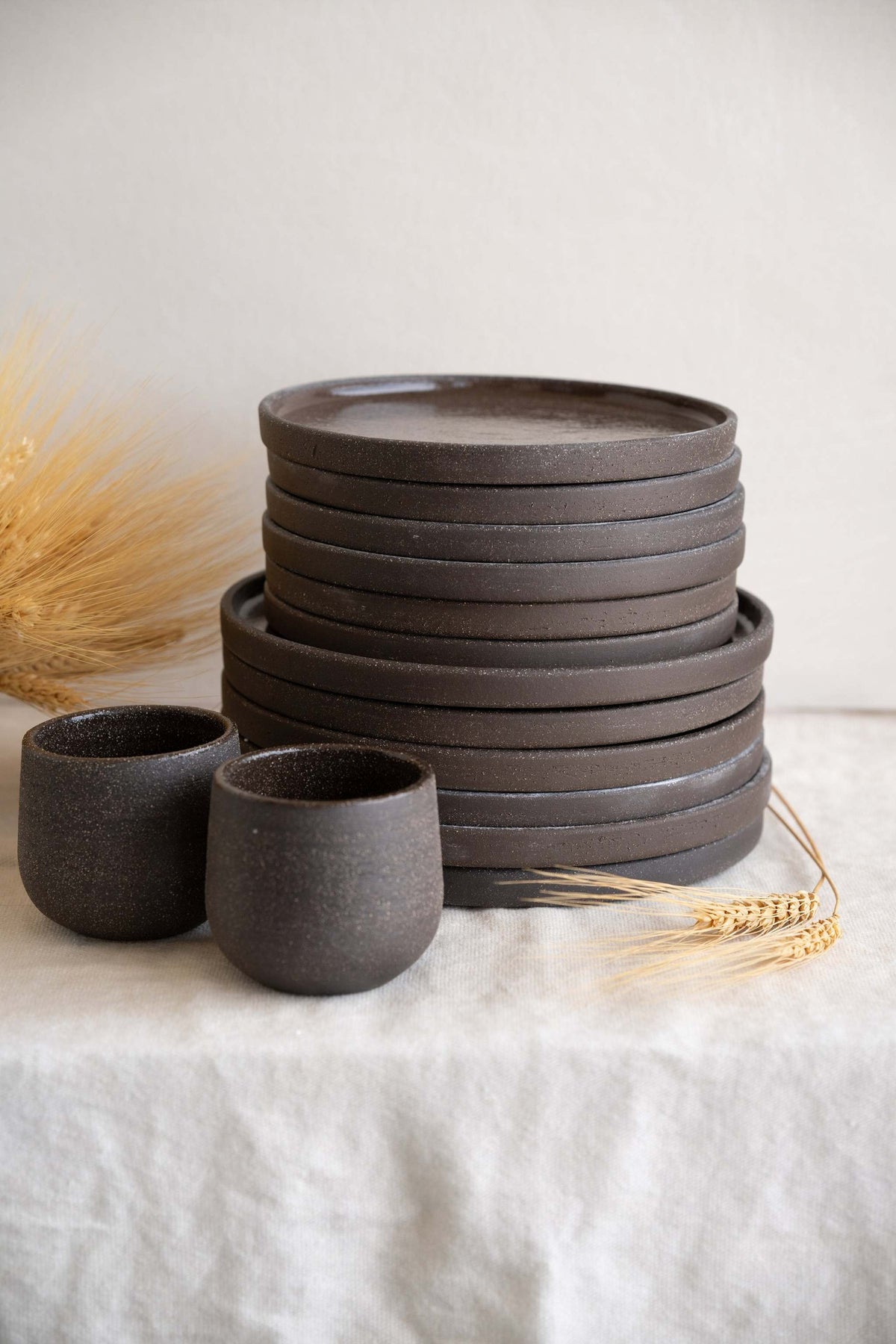 Handmade Stoneware Dinner Plates 
