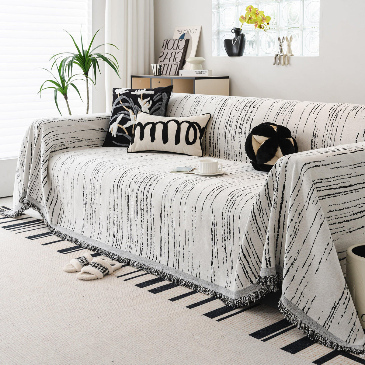 Slip Covers for Sofas, Sofa Throw Cover Soft Chenille Sofa Bed Cover, L Shaped Sectional Couch Covers