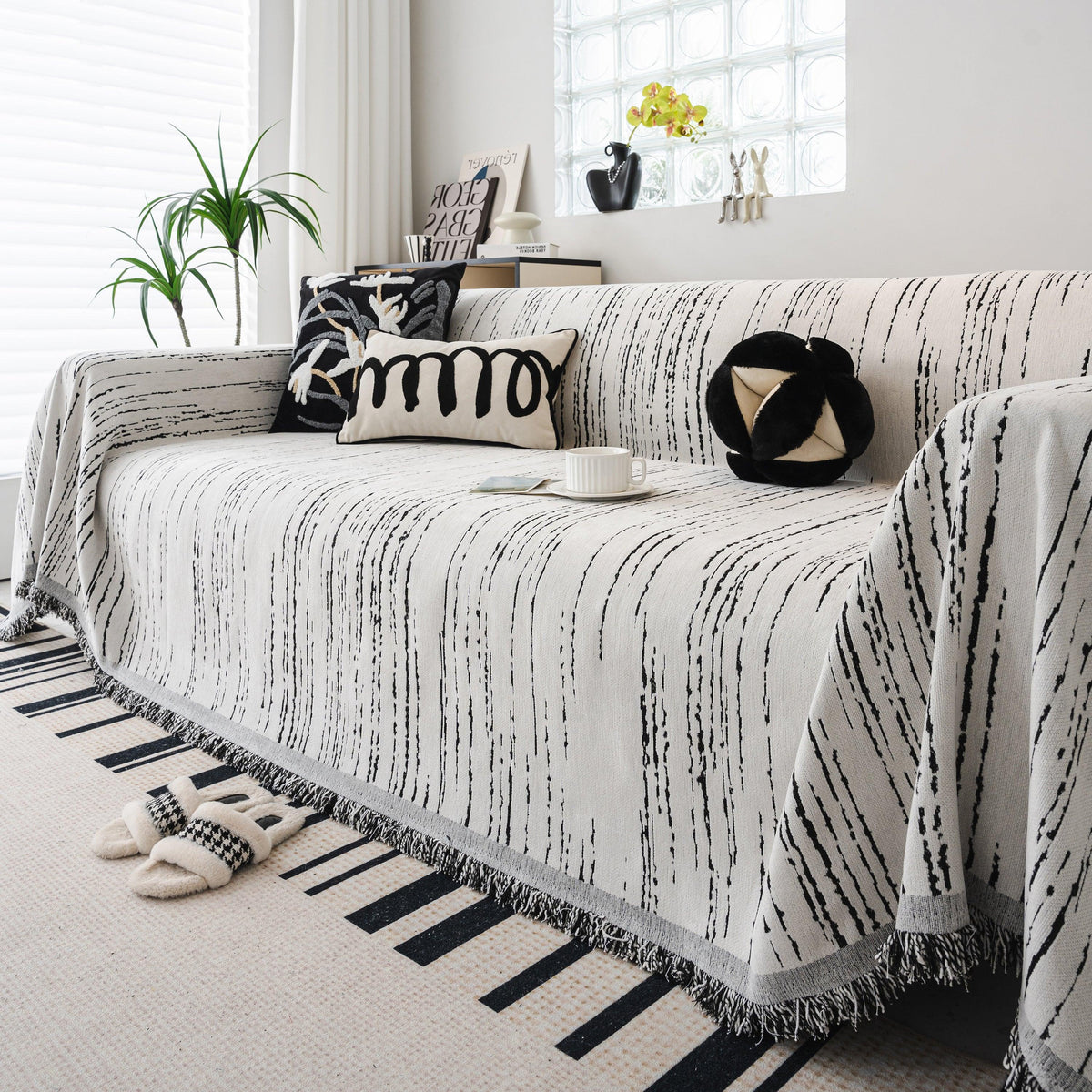 Slip Covers for Sofas, Sofa Throw Cover Soft Chenille Sofa Bed Cover, L Shaped Sectional Couch Covers