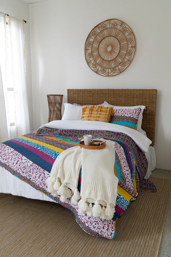 Boho Stripe Quilt Set