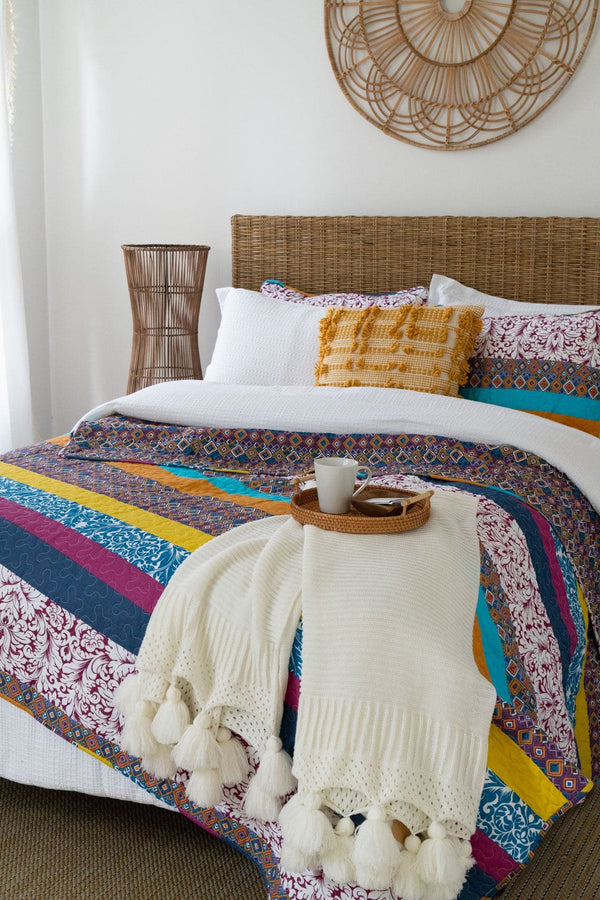 Boho Stripe Quilt Set