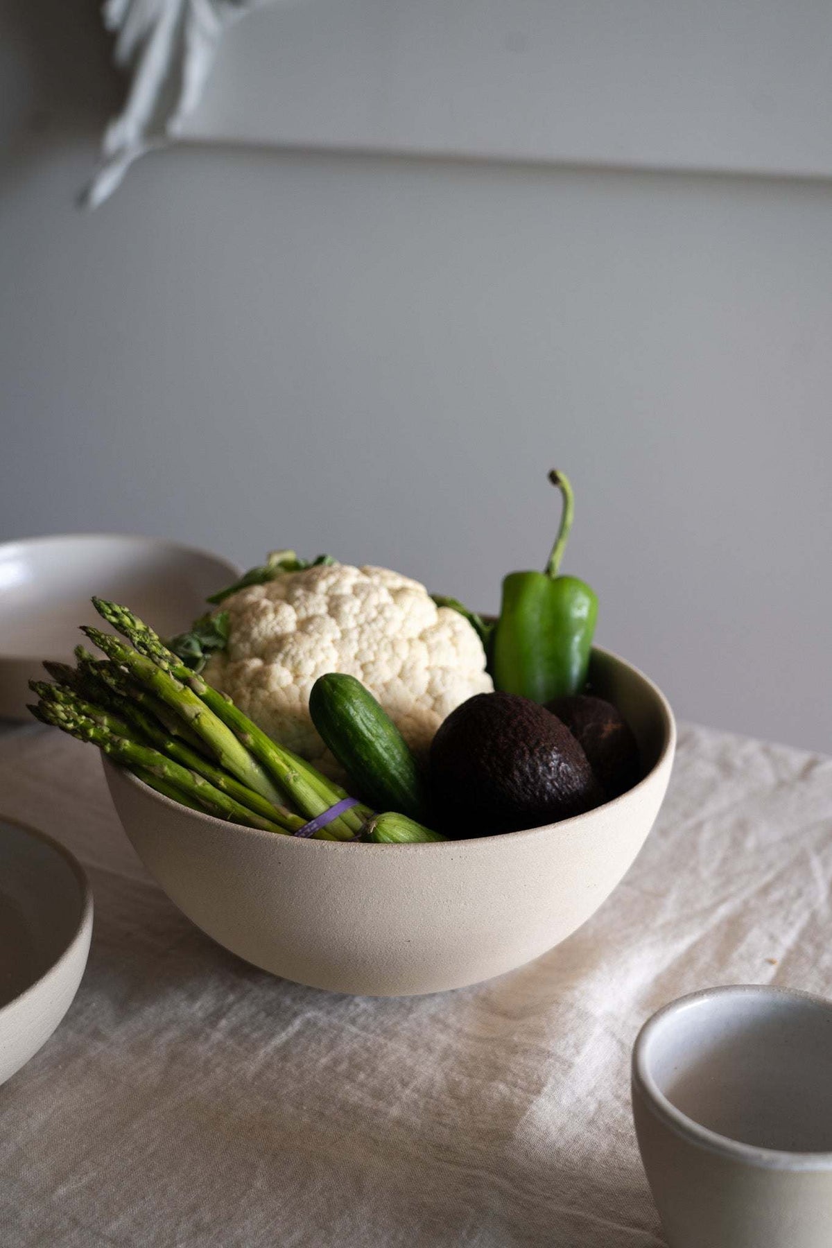 Stoneware Large Fruit Bowl with Transparent Glaze