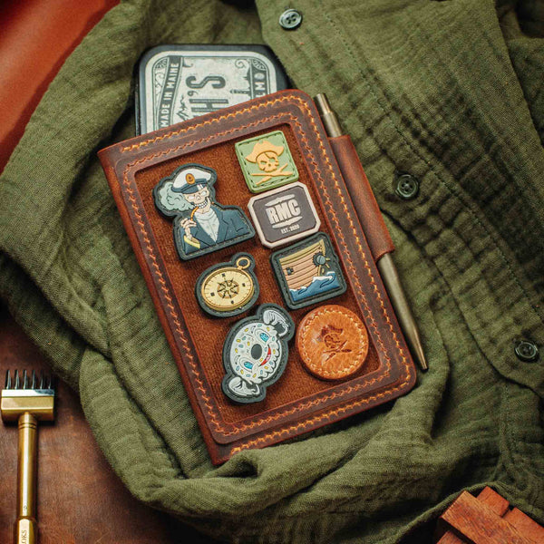 Passport Travel Wallet - Quartermaster v2 | Leather Velcro Organizer | Field Notes Holder Pirate Goods