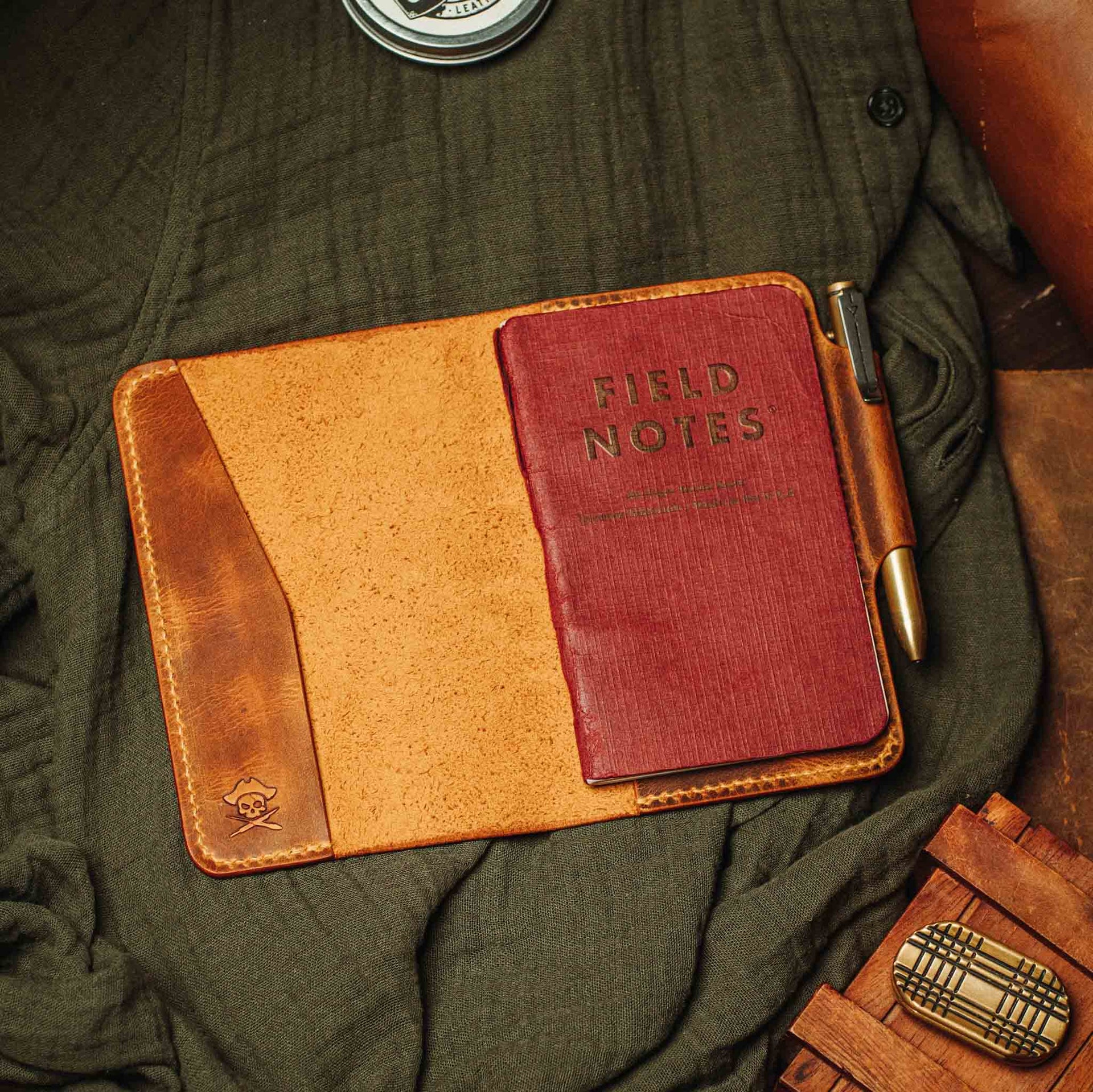 Field Notes Cover - Navigator | Leather Journal Holder | EDC Pirate Goods