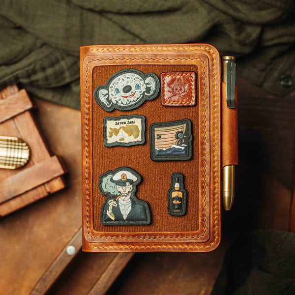 Passport Travel Wallet - Quartermaster v2 | Leather Velcro Organizer | Field Notes Holder Pirate Goods