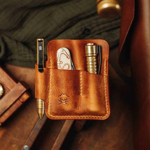 EDC Pocket Organizer - First Mate | Leather Pocket Carrier Pirate Goods