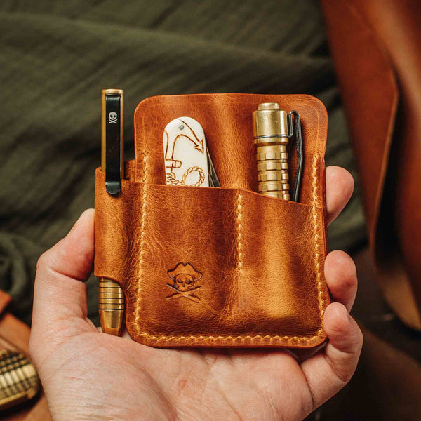 EDC Pocket Organizer - First Mate | Leather Pocket Carrier Pirate Goods