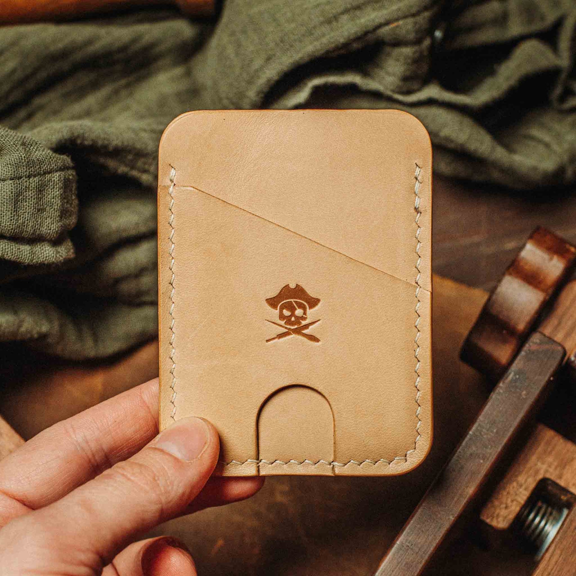 Minimalist Leather Wallet - Boatswain v4 | Slim Card Holder | EDC Pirate Goods