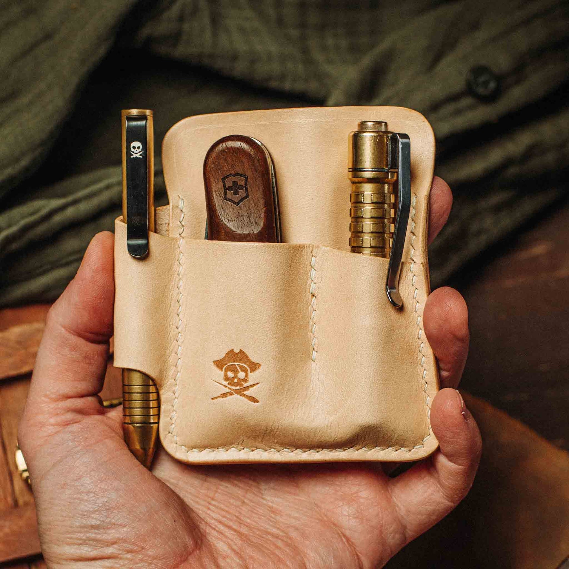 EDC Pocket Organizer - First Mate | Leather Pocket Carrier Pirate Goods