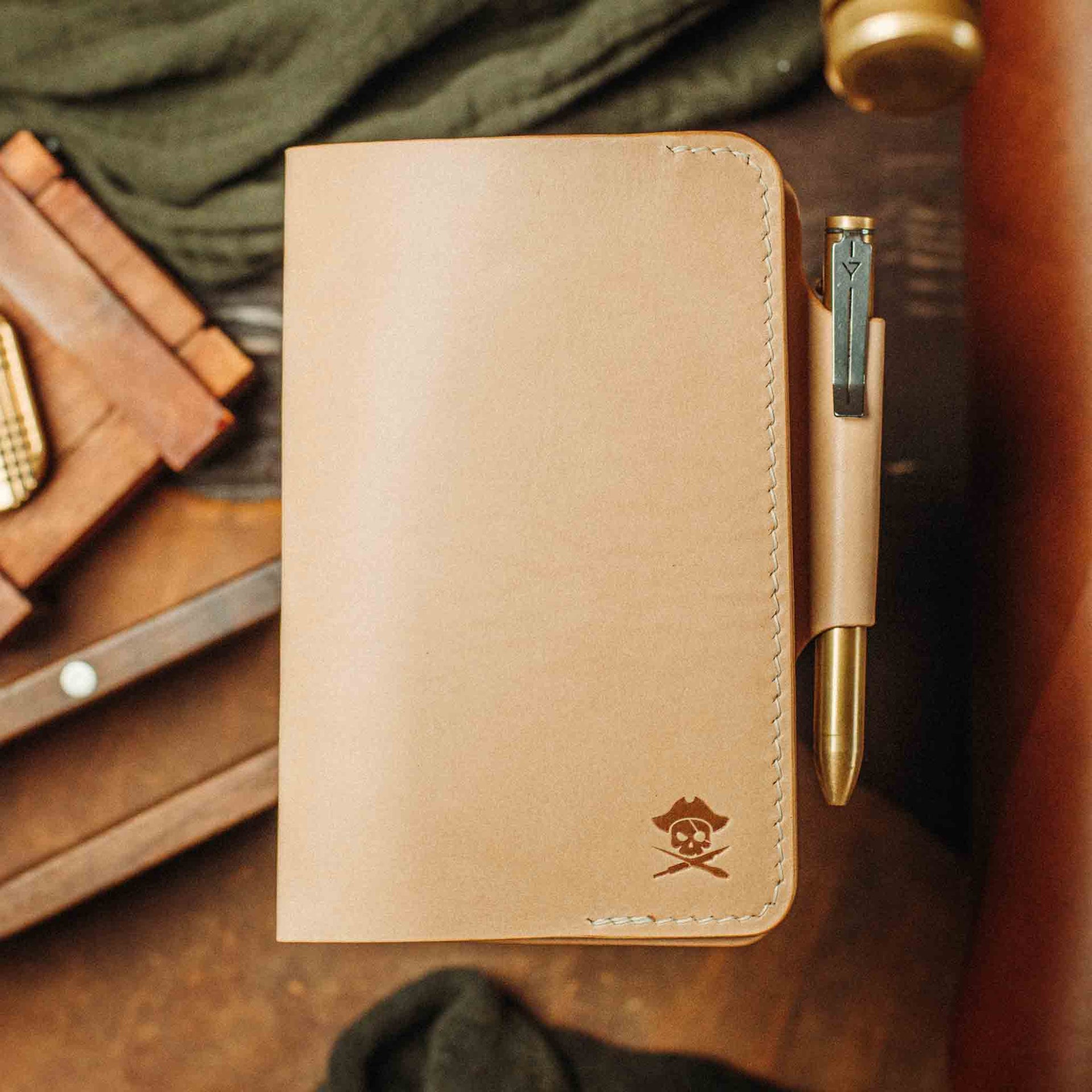 Field Notes Cover - Navigator | Leather Journal Holder | EDC Pirate Goods