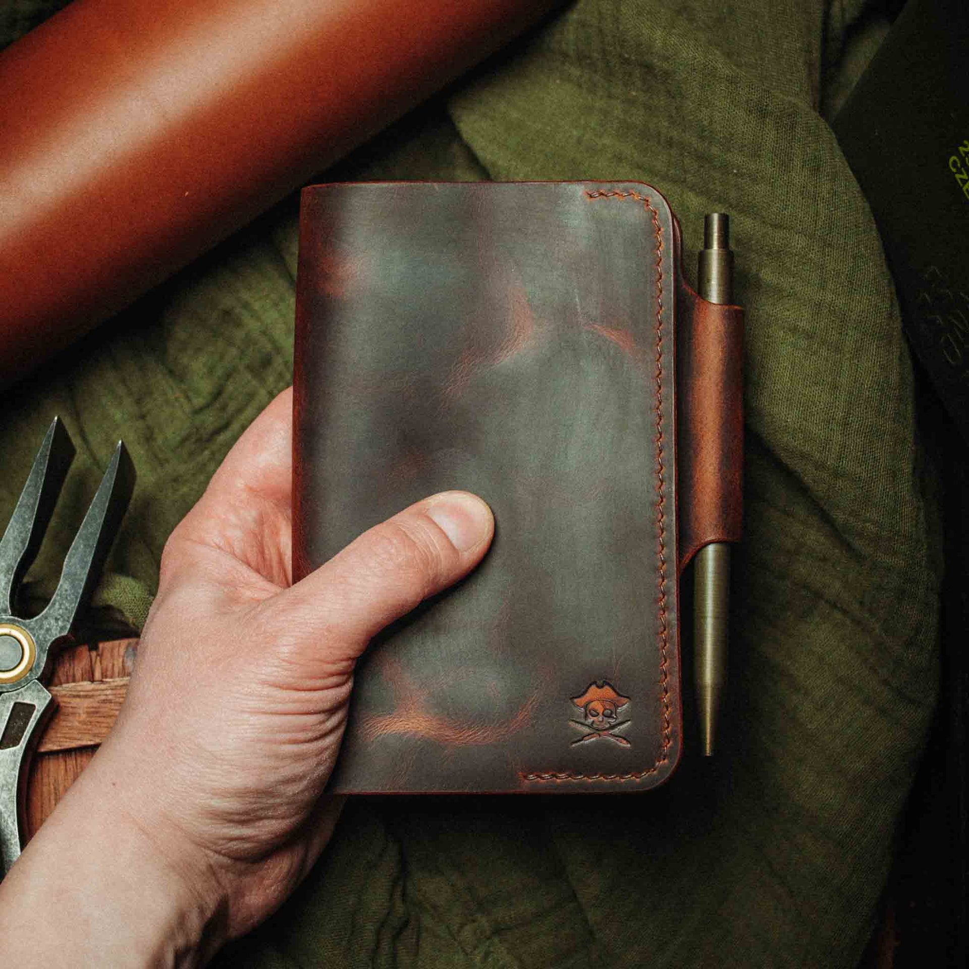 Field Notes Cover - Navigator | Leather Journal Holder | EDC Pirate Goods