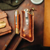 Knife Sheath - Sailor v3 | Leather EDC | Pocket Knife Holder - S / Olmo (Badalassi) / Pen loop