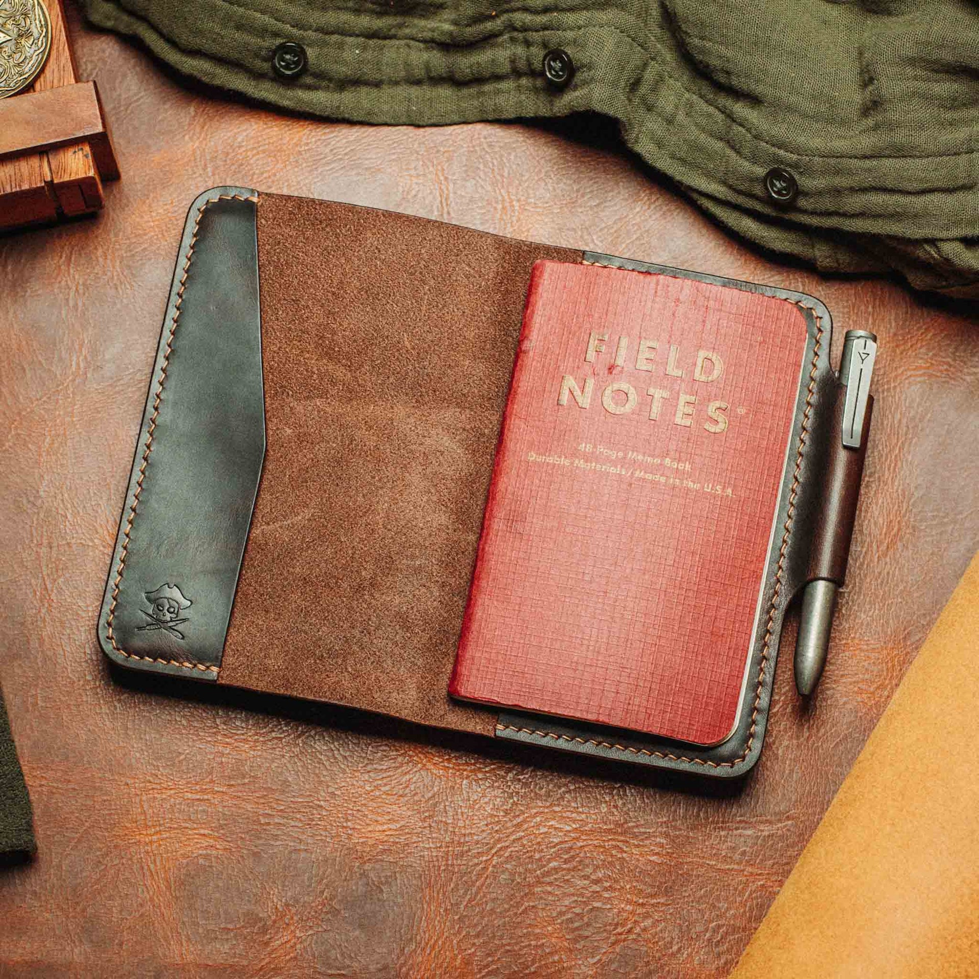 Field Notes Cover - Navigator | Leather Journal Holder | EDC Pirate Goods