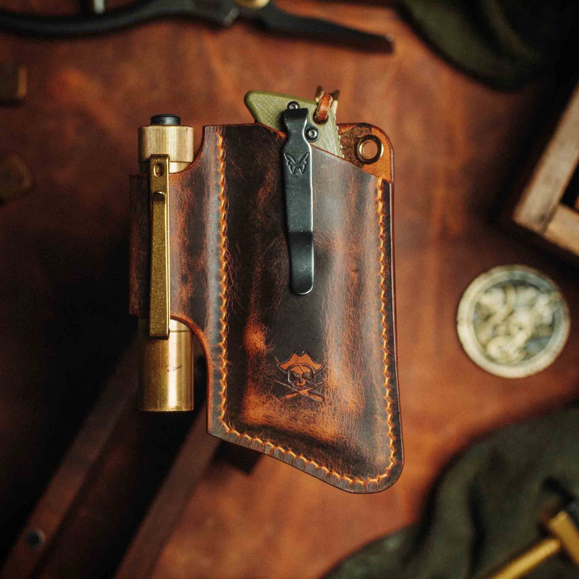 Knife Sheath - Sailor v3 | Leather EDC | Pocket Knife Holder Pirate Goods
