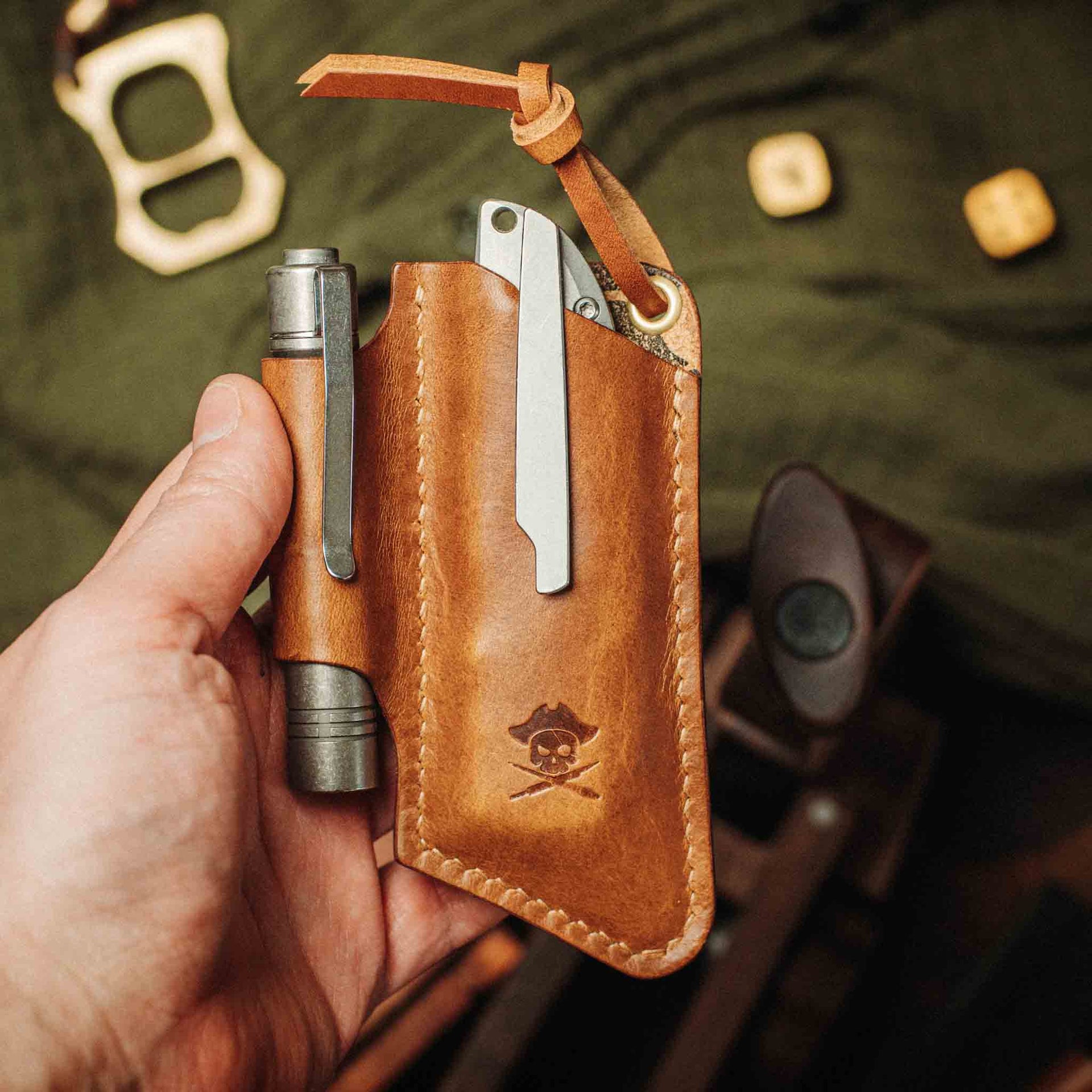 Knife Sheath - Sailor v3 | Leather EDC | Pocket Knife Holder Pirate Goods