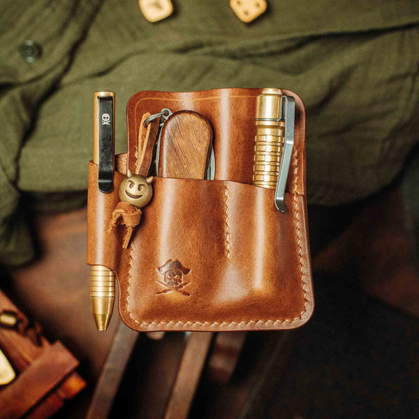 EDC Pocket Organizer - First Mate | Leather Pocket Carrier Pirate Goods
