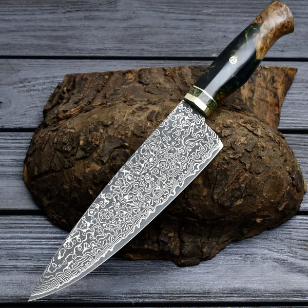 Protivo VG10 Chef Knife, Damascus Chef Knife with Olive Wood Handle - Gifts for You 'n Me