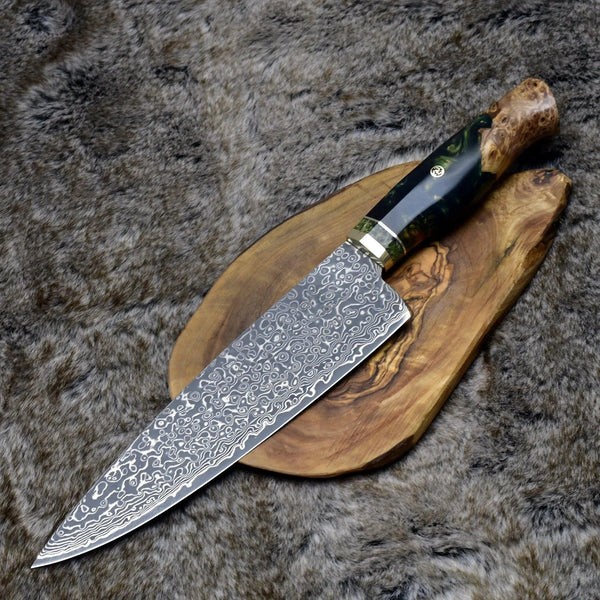 Protivo VG10 Chef Knife, Damascus Chef Knife with Olive Wood Handle - Gifts for You 'n Me