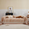 Chenille Striped Sofa Throw Blanket, Furniture Throw Covers Living Room Couch Cover - Orange / 180x130cm (70" x 51")