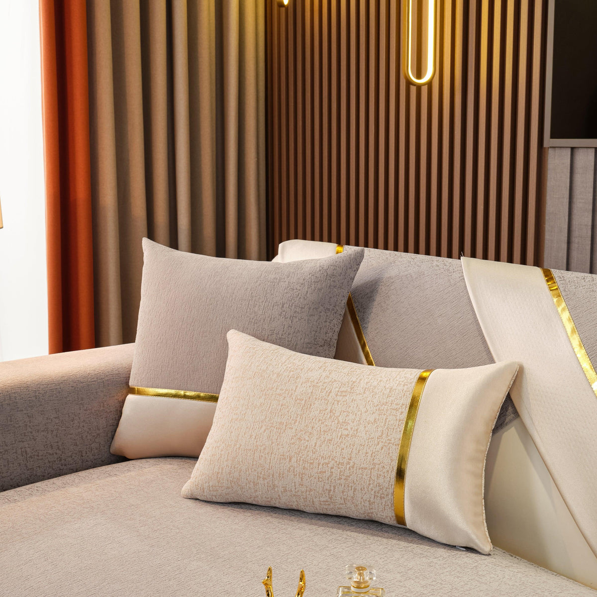 Luxury Leather Couch Protectors with Chenille Sofa Towel Covers, Non-Slip and Washable, Modular Couch Covers