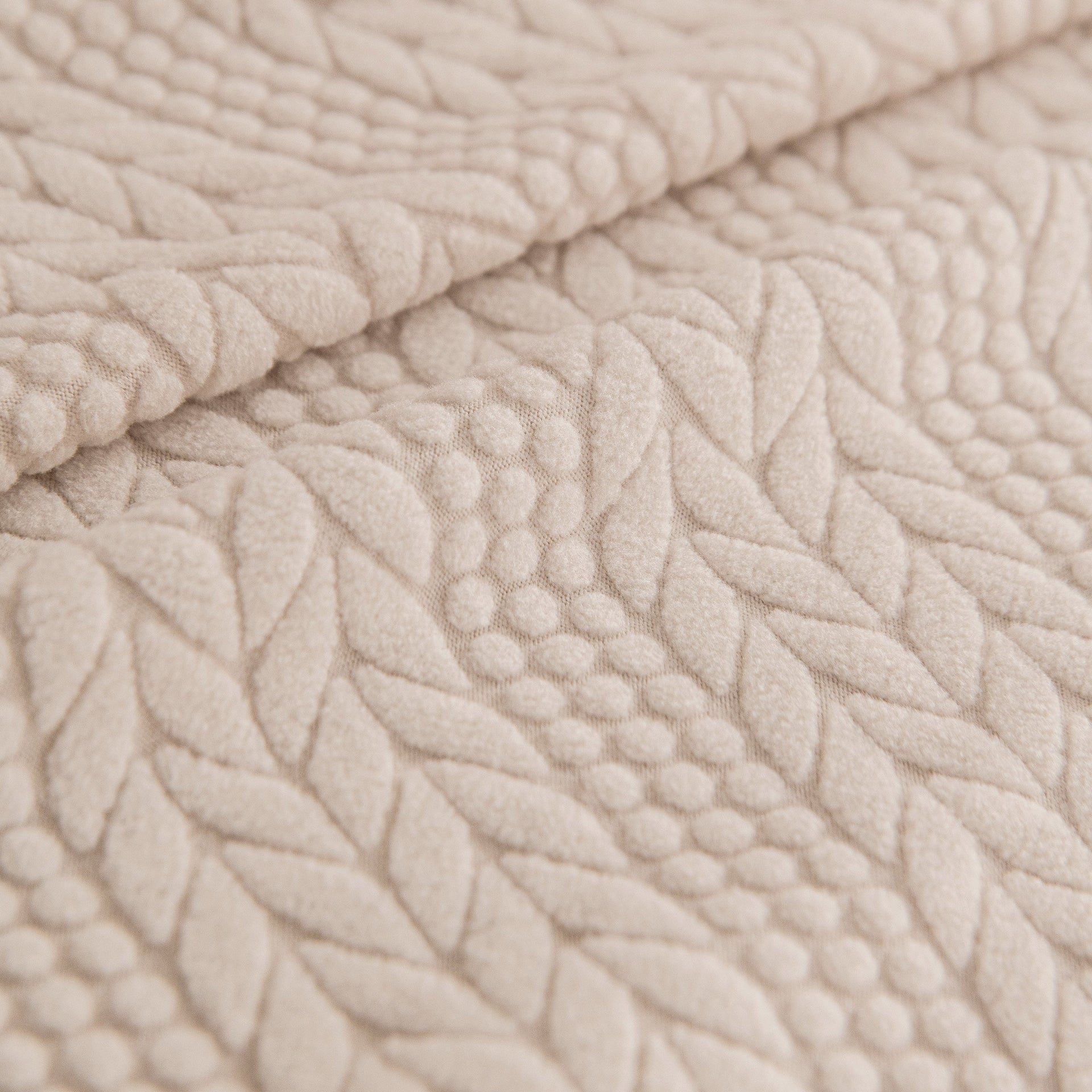 High Stretch Wheat Ear Embossed Textured Couch Slipcover, Water Repellent Sofa Cover