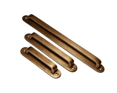 Brass Antique Round Drawer Pulls with Backplate