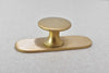 Brass Brushed Drawer Knob with Round Backplate