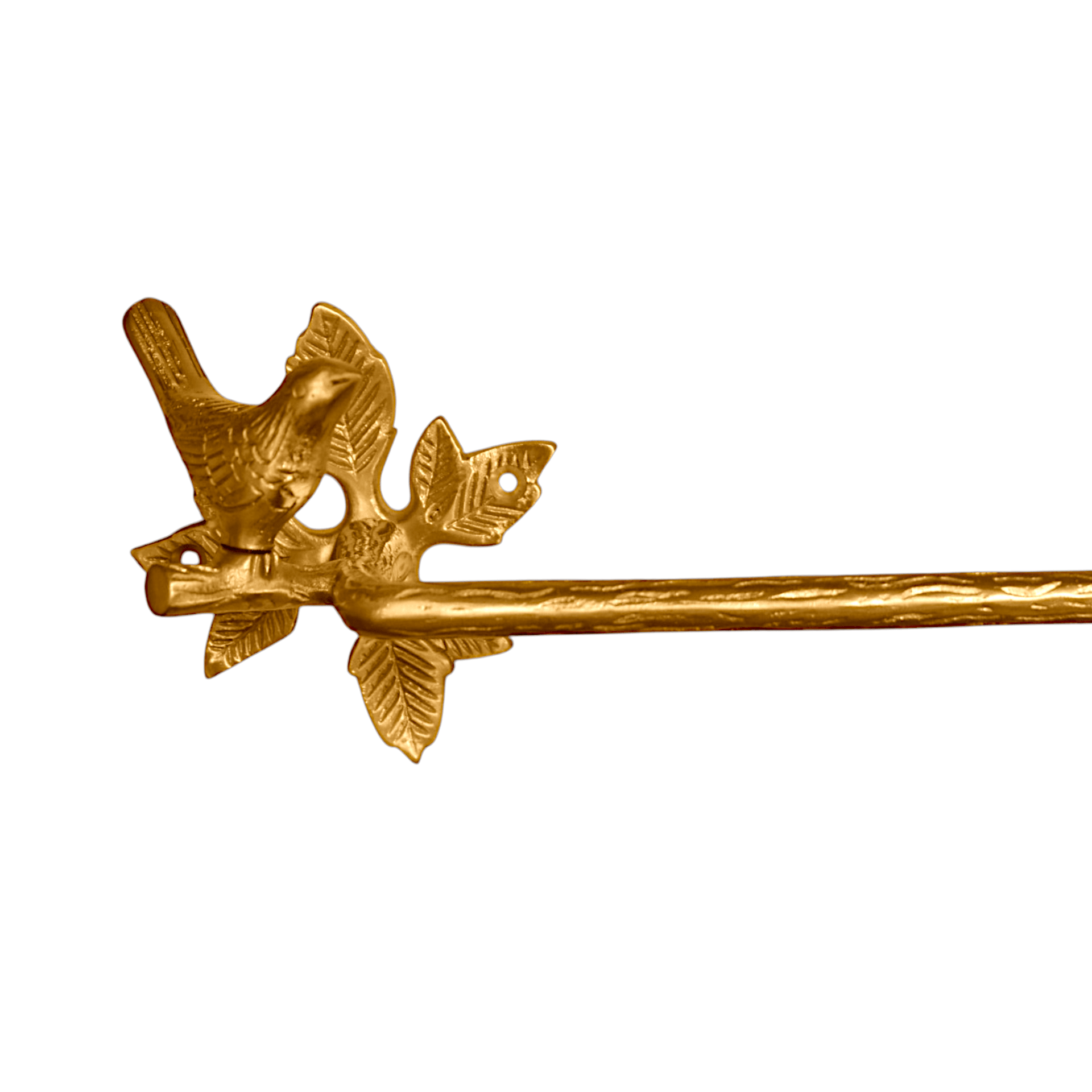 Brass Bird Roll Holder - Brushed/Satin Finish