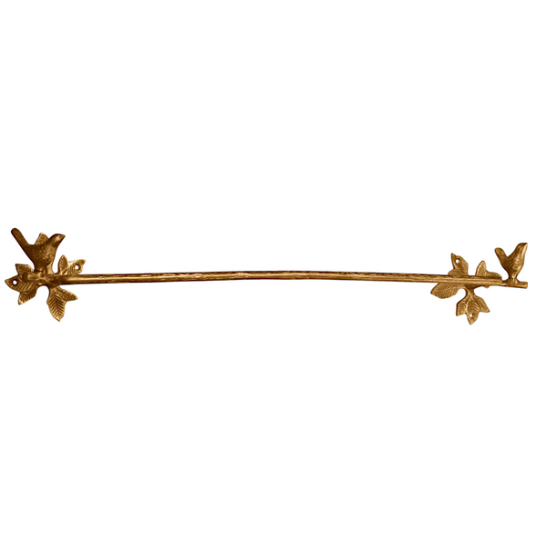 Brass Bird Towel Ring - Brushed/Satin Finish