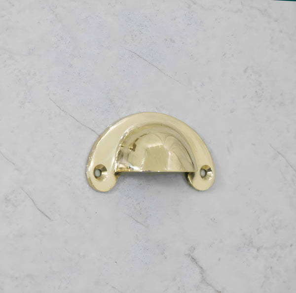 Victorian Bin Pulls - Unlacquered Polished Brass